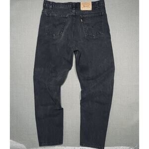 Vintage Levi's 550 Mens Jeans Black 90s Relaxed fit Blank Orange Tab 38x32